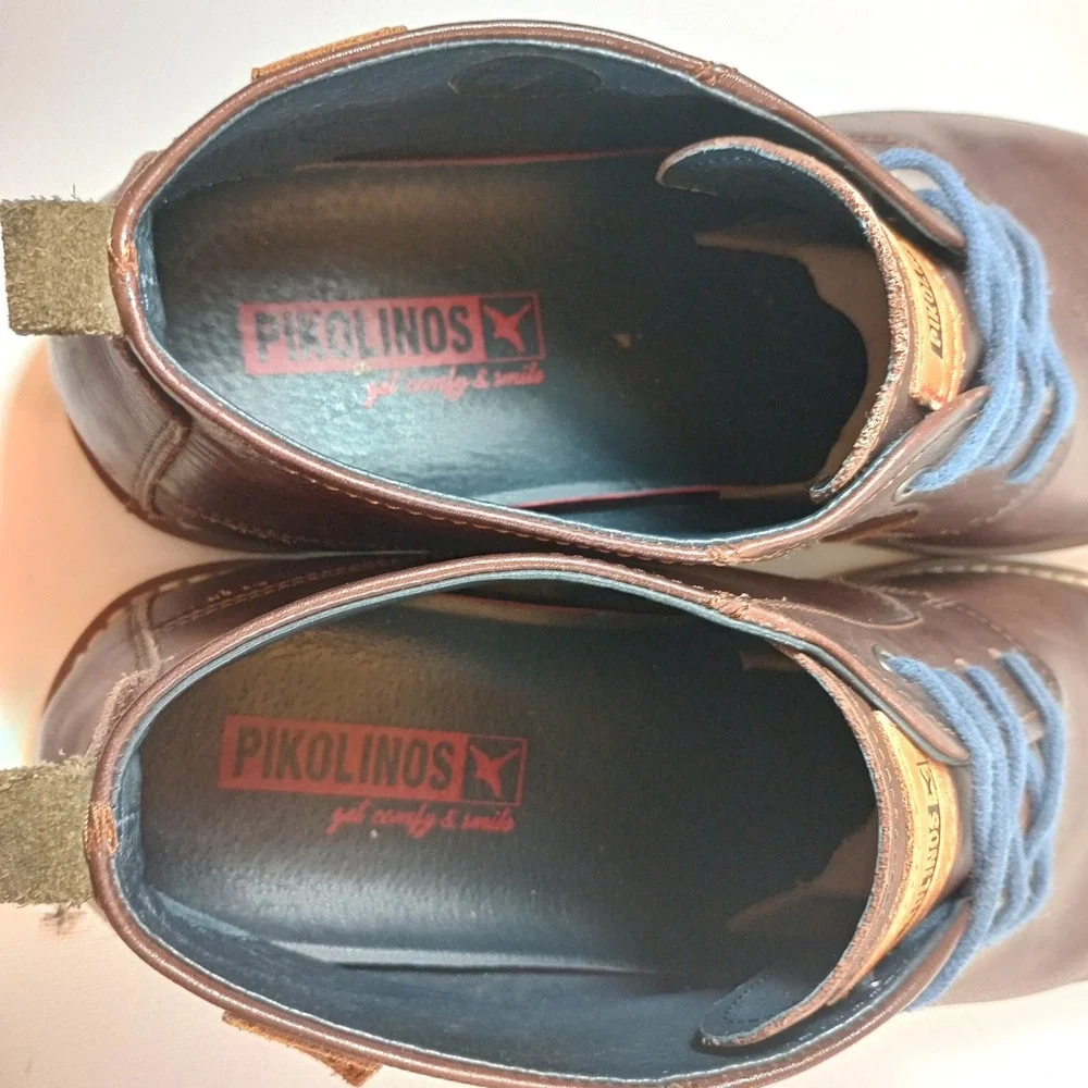 Pikolinos Chukka Boots Mens 46 Brown Good Leather Lace Up Ankle Boots